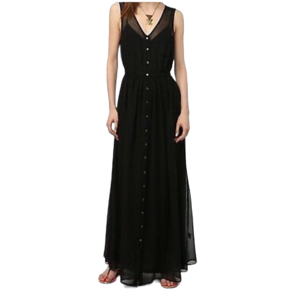 Urban Outfitters Sparkle & Fade Chiffon Maxi Dress - Picture 1 of 10